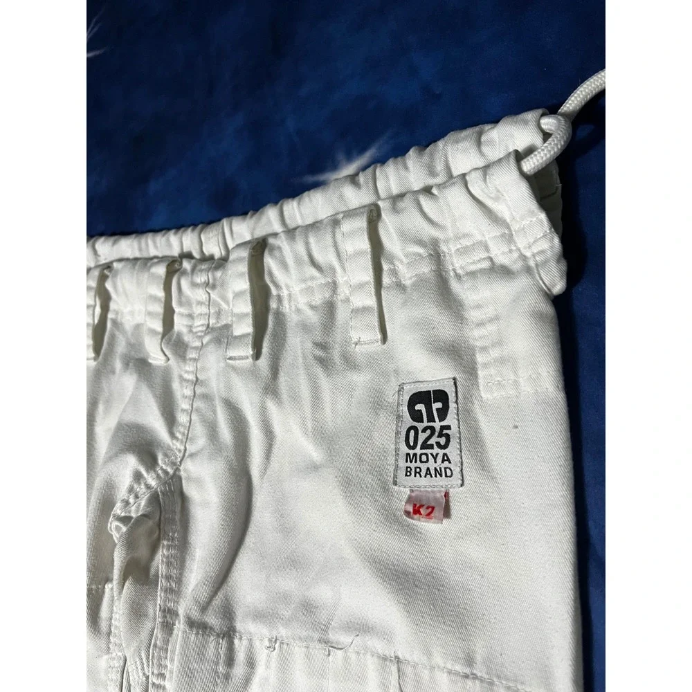 Moya Brand 025 White BJJ Gi Pants Size K2 Brazilian Jiu Jitsu Martial Arts